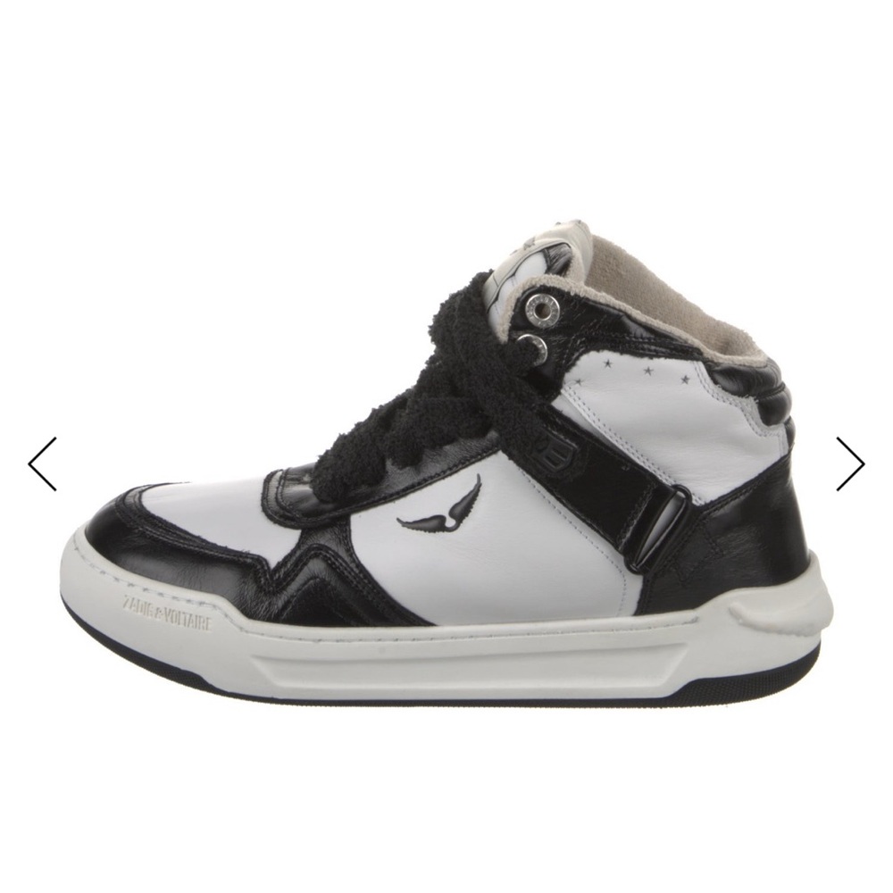 Black and White High-Top Sneakers
